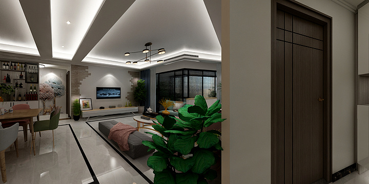 蔡丽琴Q-公园天下18-201全屋定制-装修设计方案