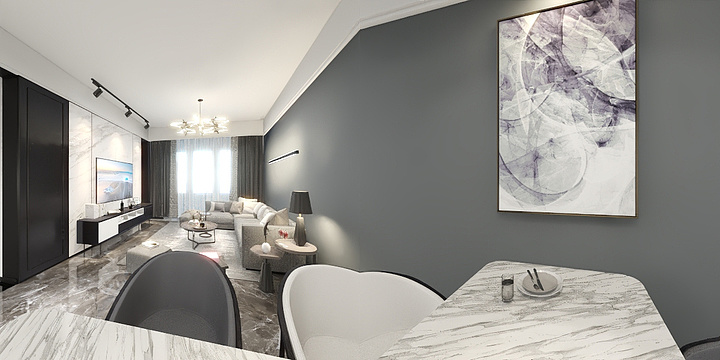 杨七泡泡-天赐锦园极简现代风--大木源出品-装修设计方案