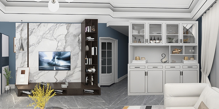 玉竹半夏-瑞和园89.50㎡B户型3室2厅1卫-装修设计方案