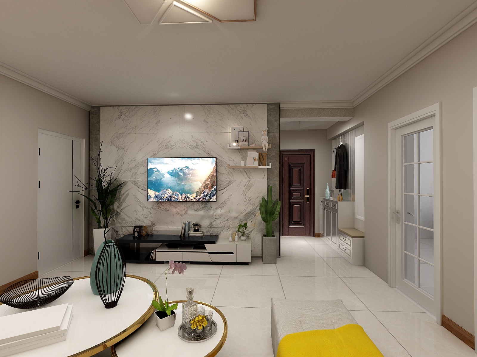 紫艺轩设计效果图-爱家装饰简约-装修设计方案