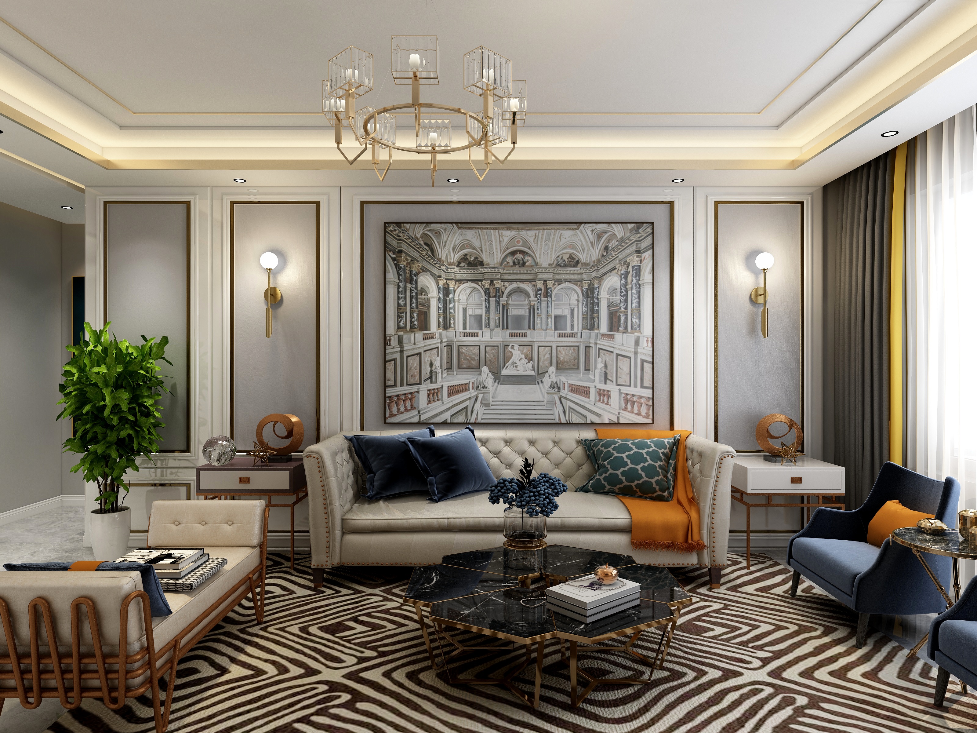 全案設計丨木子-山水城-1101装修效果图