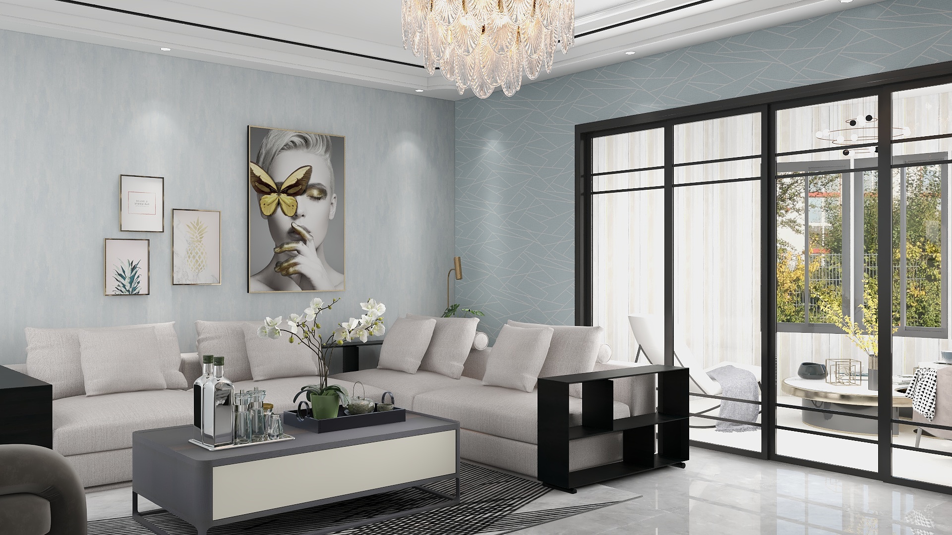 LIUHANN-【我要上头条】-现代简约三室一厅装修效果图