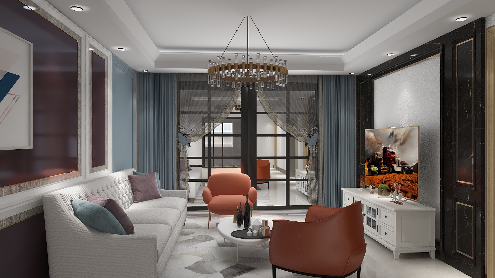 侯椞设计-样板间征集专用户型一-装修设计方案