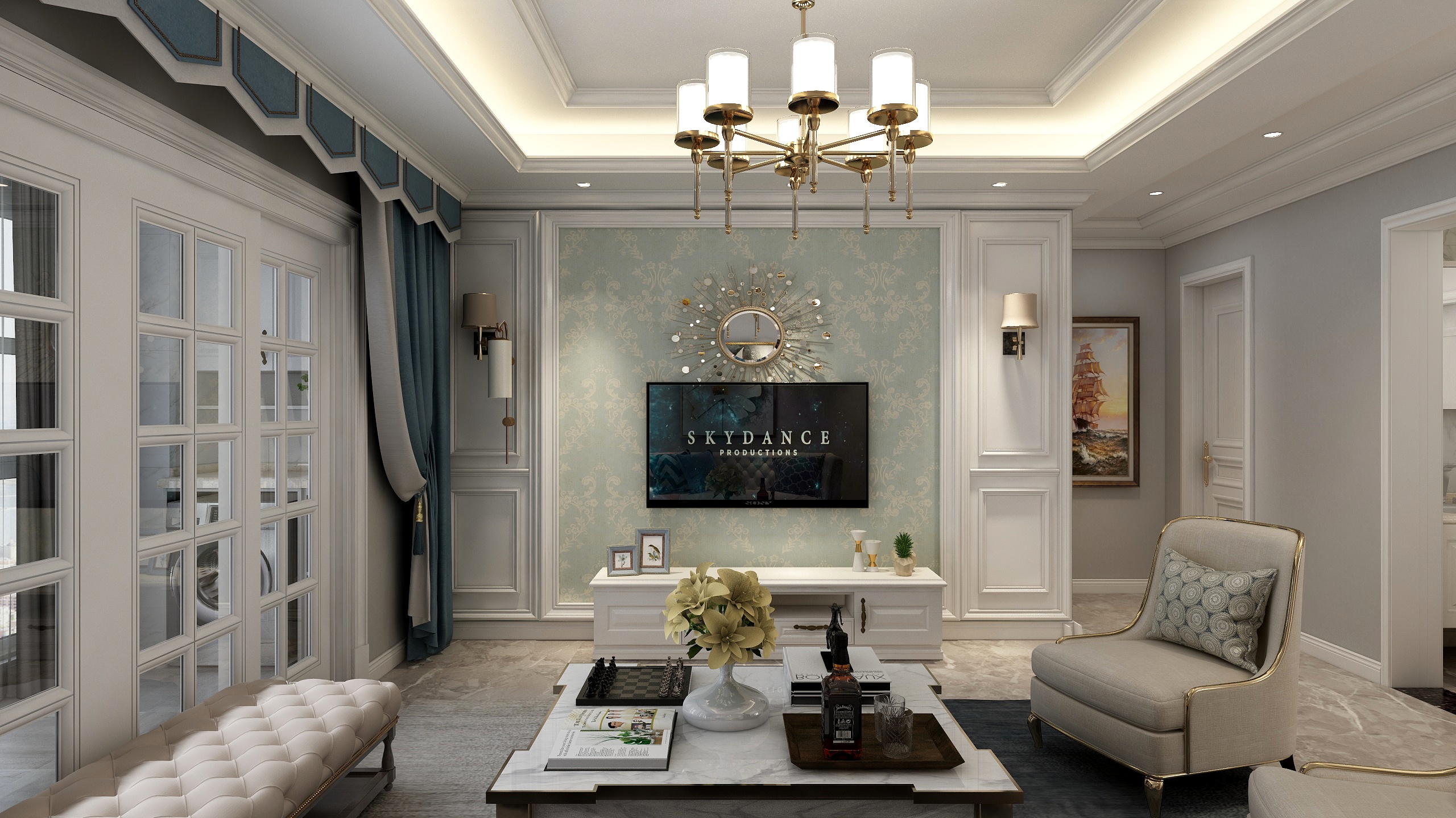 刘旭奇-现代美式-装修设计方案