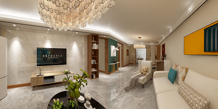 空无禅-银河上园12-2-2004-浅色垭口-装修设计方案