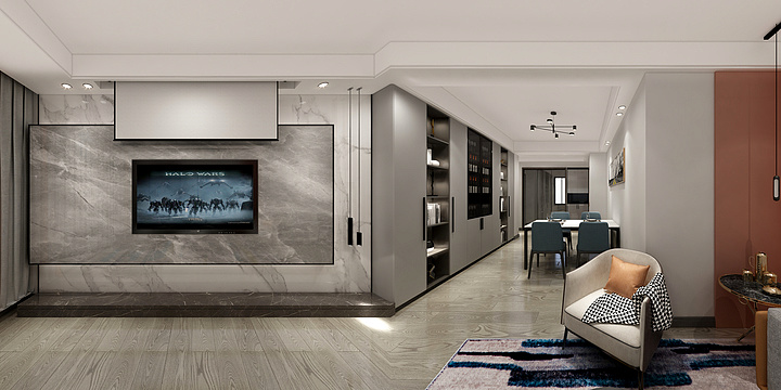 倪鹏飞-一号院极简117平方-装修设计方案