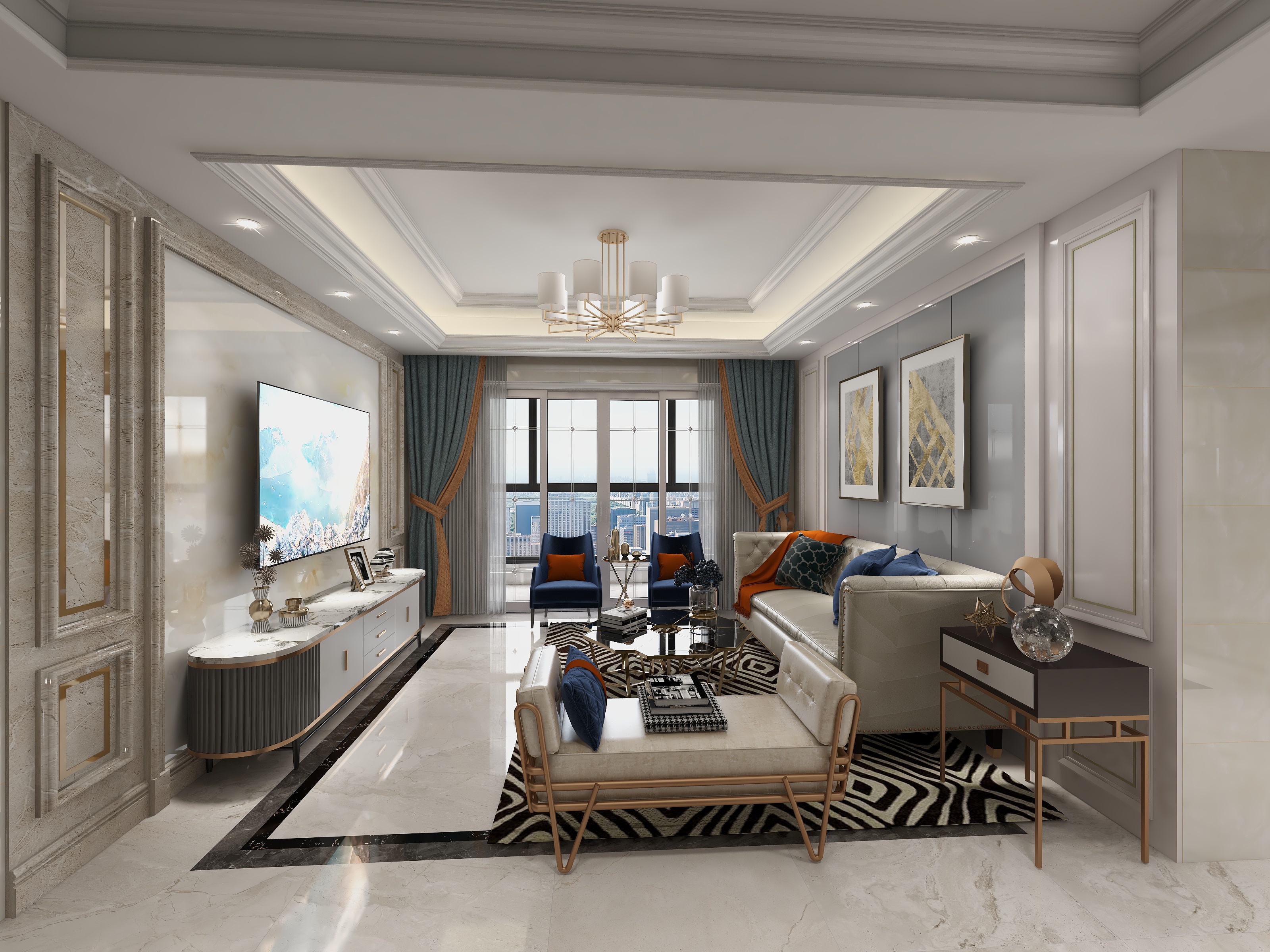 效果图制作789-伍桥-简欧效果图-装修设计方案