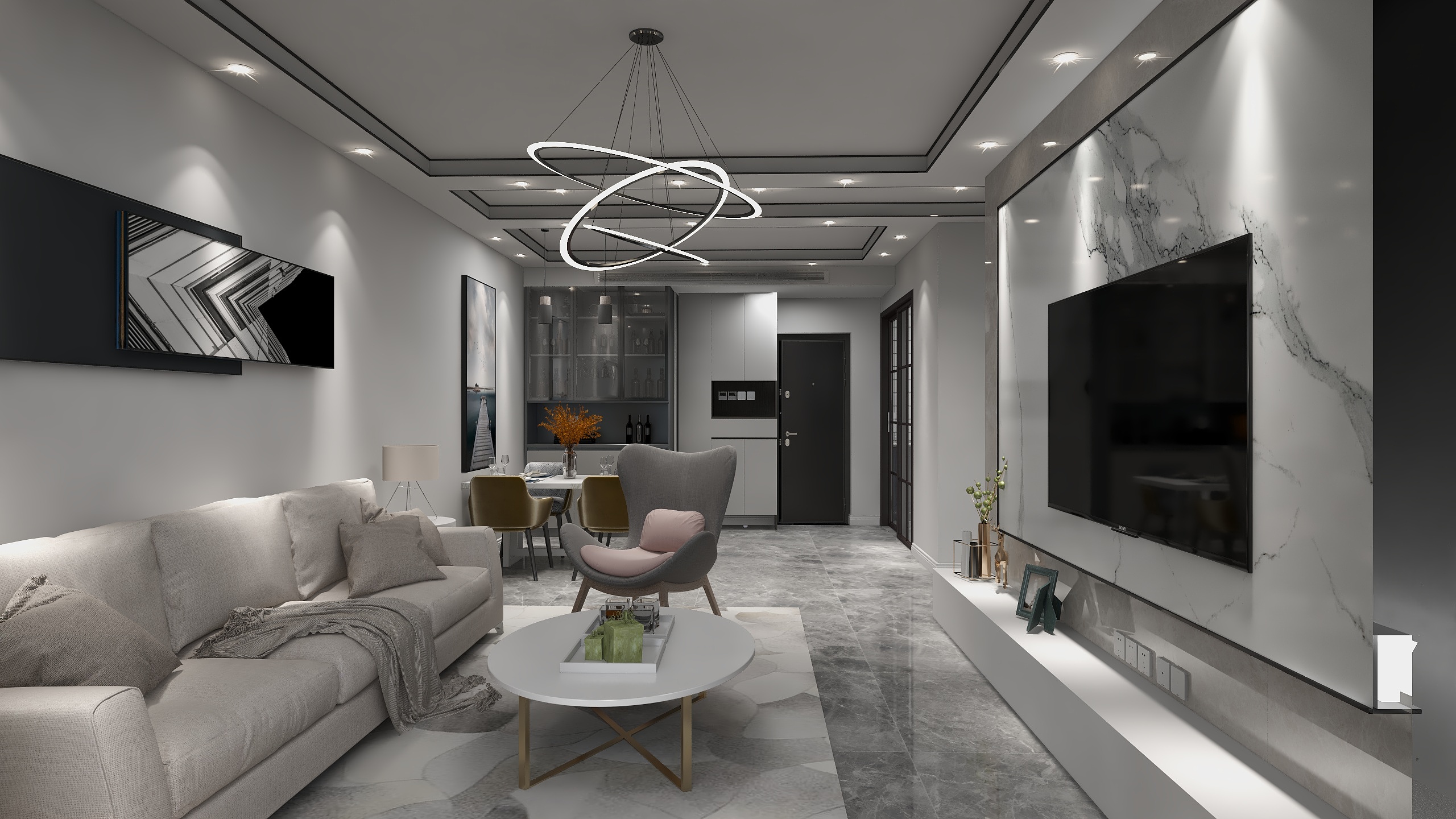 3DrAmV-紫金府小区三居-装修设计方案