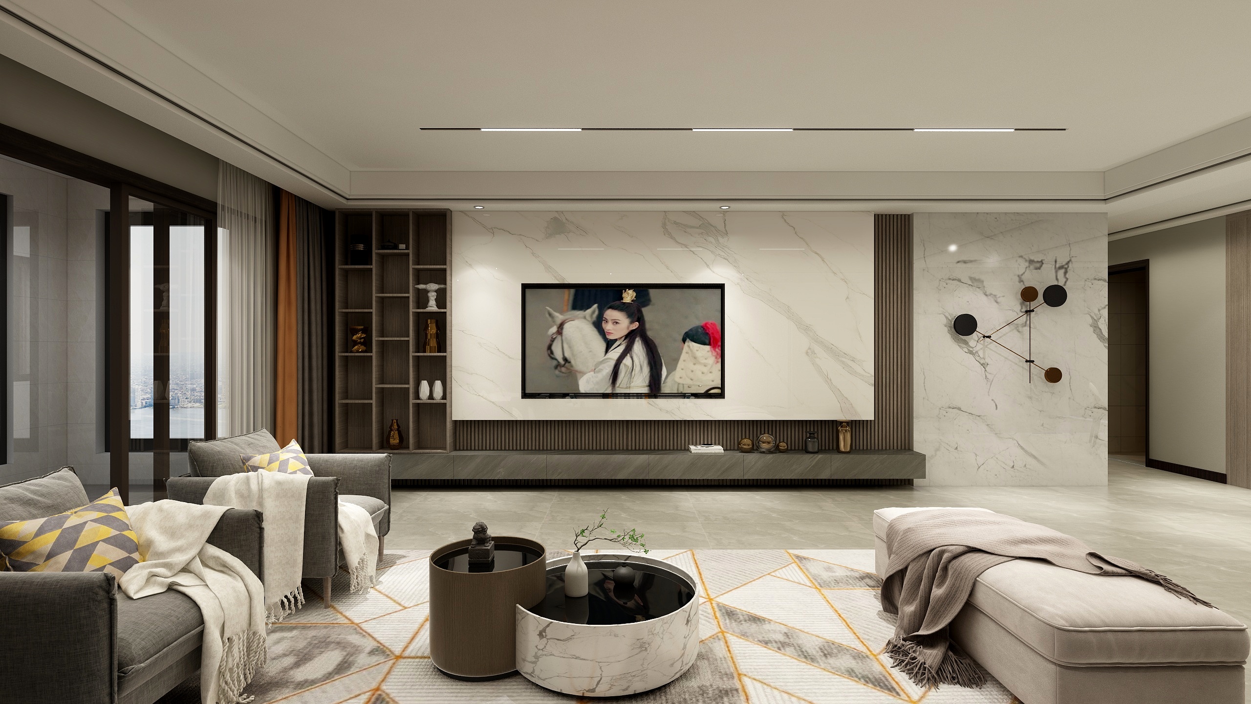 商丘卡诺亚-289方现代五居装修效果图