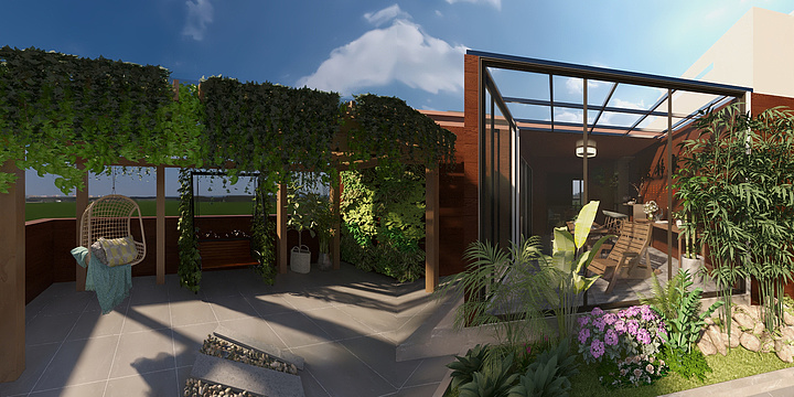 海派设计一南-露台-装修设计方案