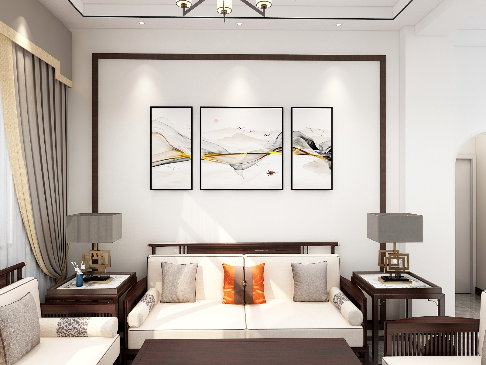 一叶寒秋-116方别墅雅居装修效果图