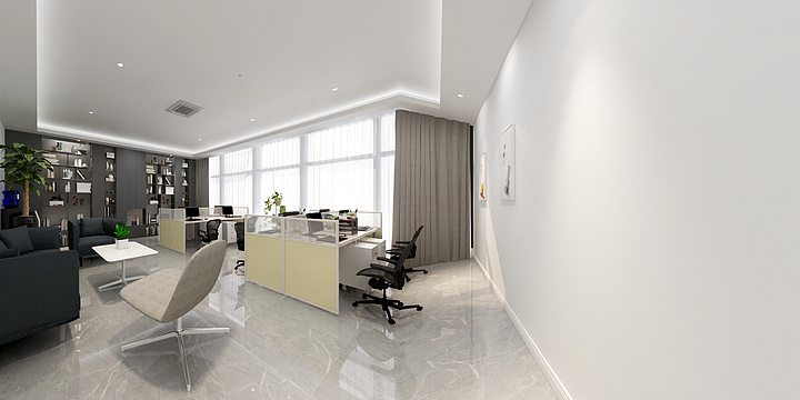 里外空间设计-办公室效果图方案-装修设计方案