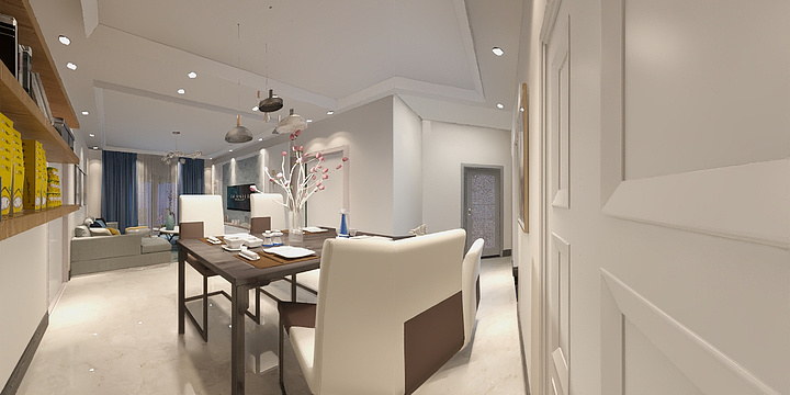 富皇装饰设计公司-朗悦河畔12#1304-装修设计方案