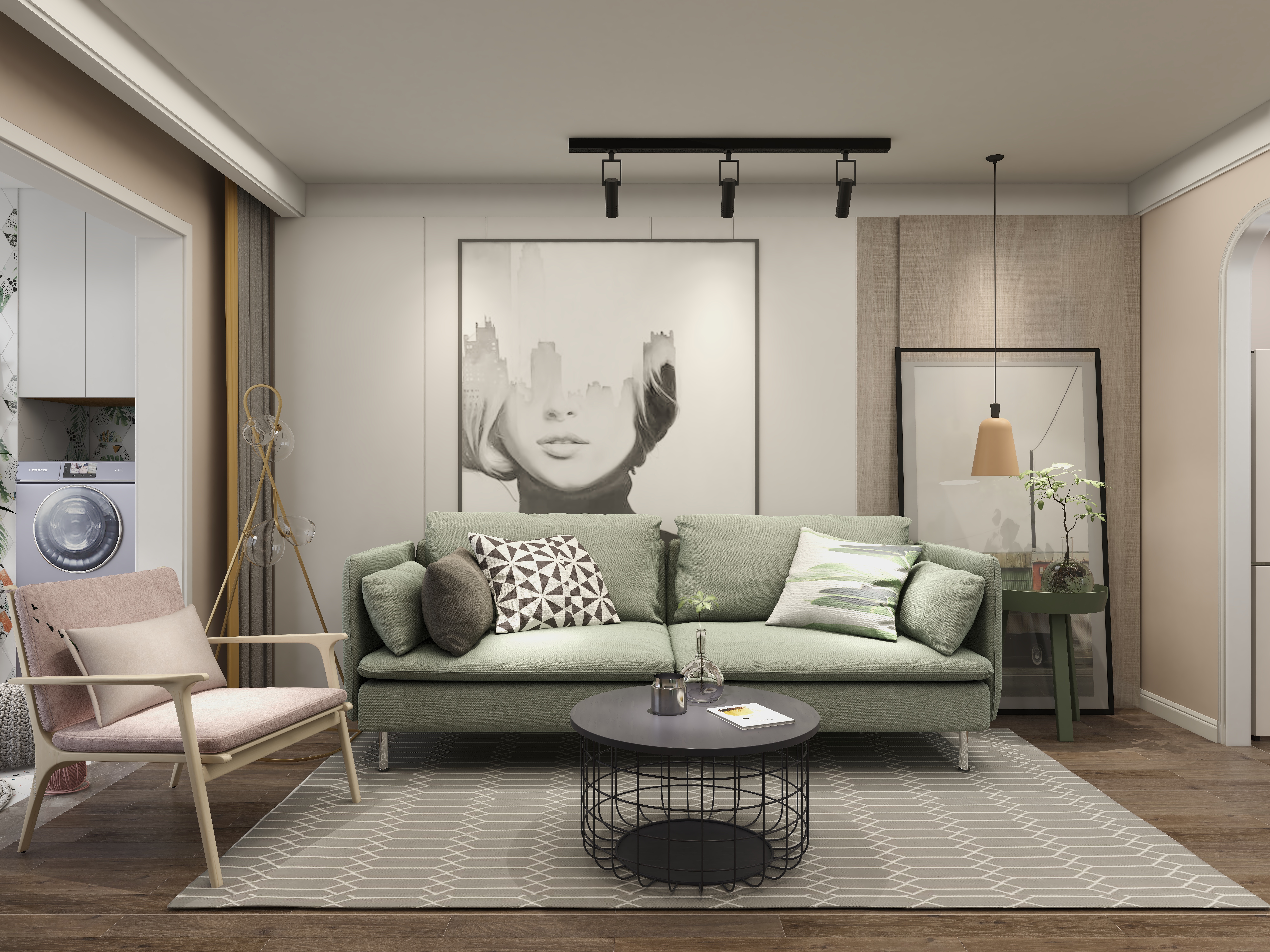 Design~王-德信海德公园83.00㎡A2’3室2厅1卫1厨-装修设计方案