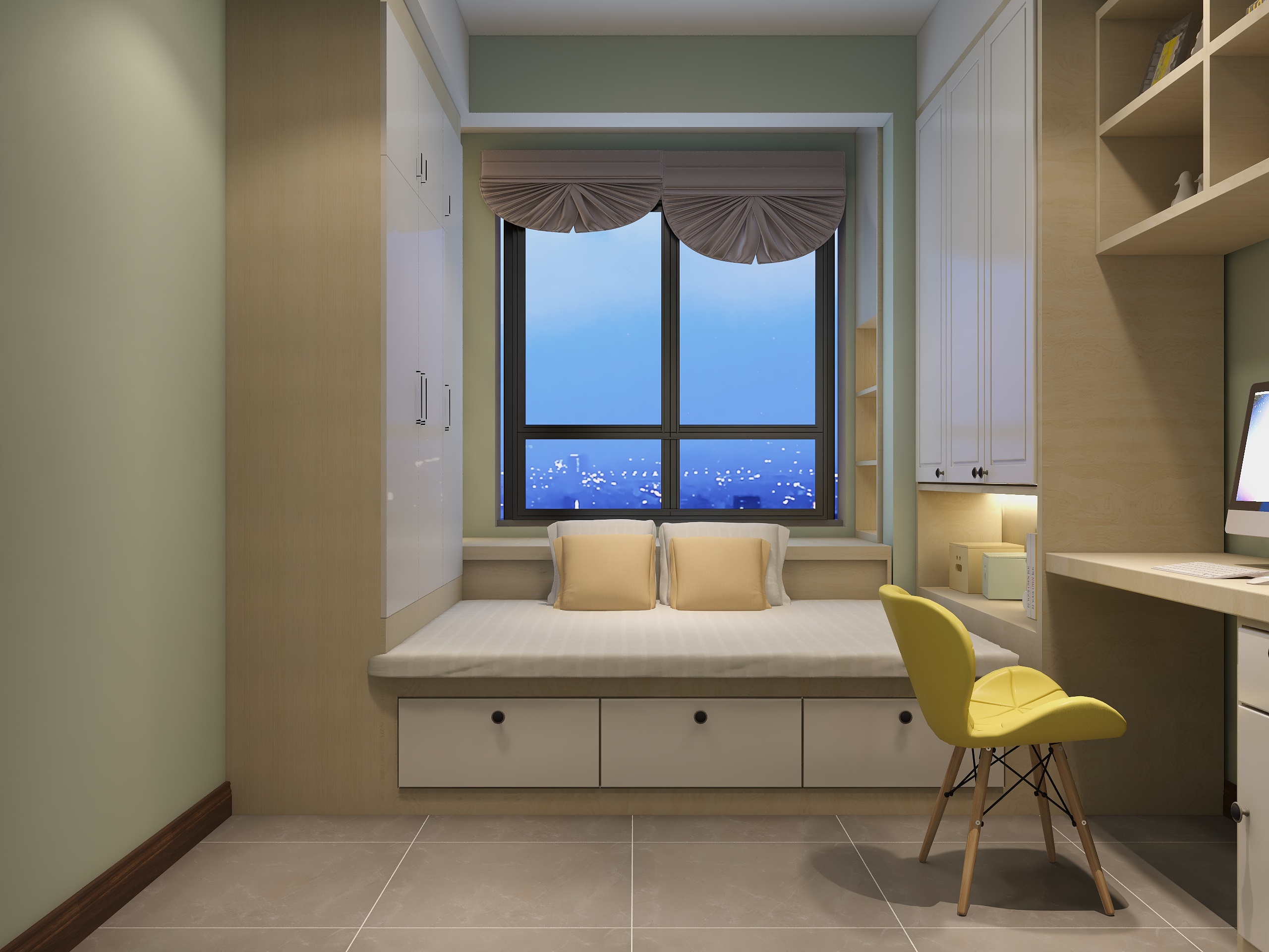 湛智华-现代简约137平4房装修效果图