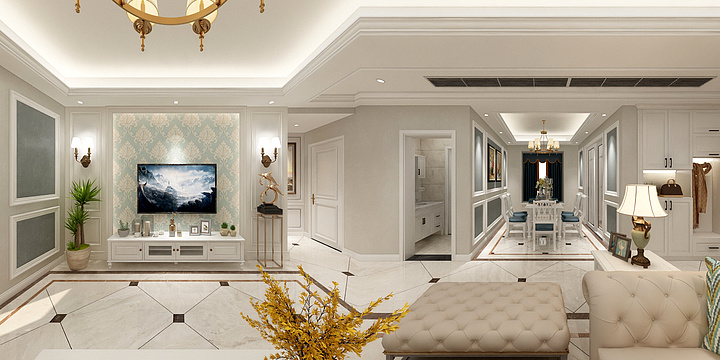 伟7213-现代简美设计-装修设计方案