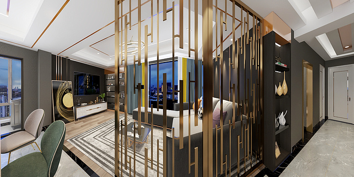 潮汐精灵-柳岸山莊6号楼12-1室-装修设计方案