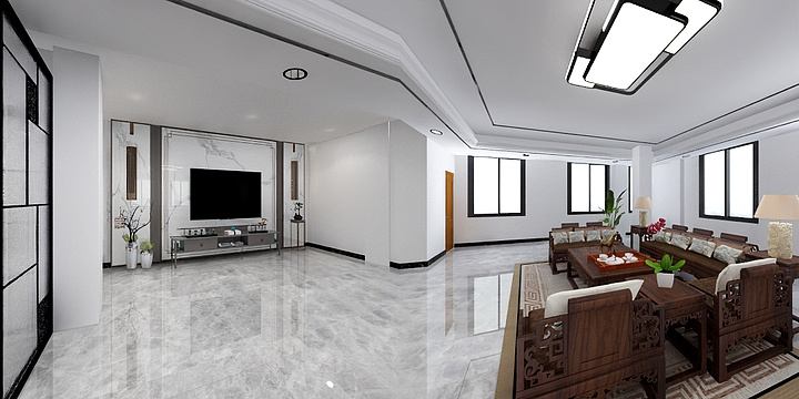 瑞建装饰-方总方春平客餐厅-装修设计方案