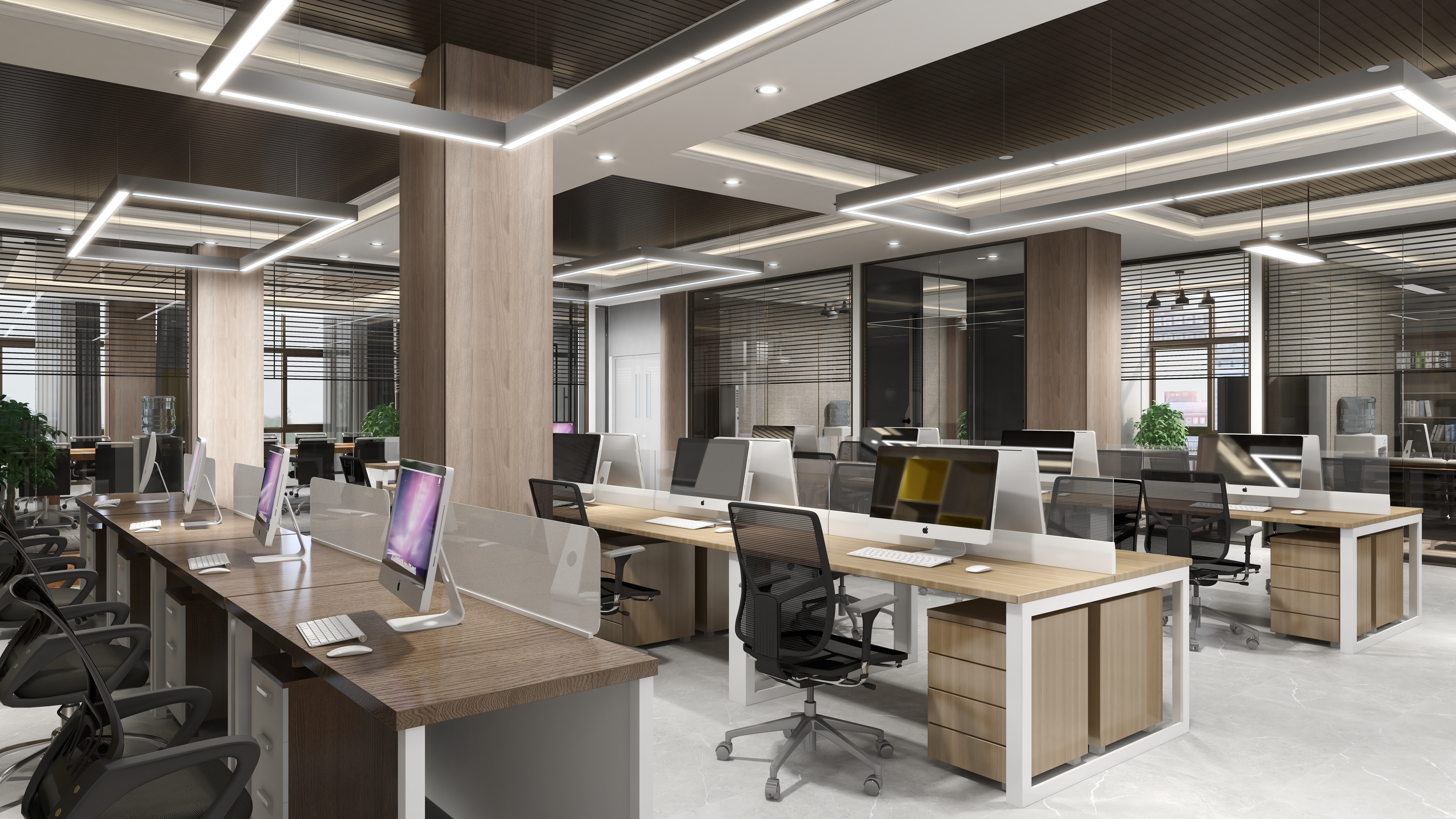 齐DS-新能源办公室二楼-450平方-装修设计方案