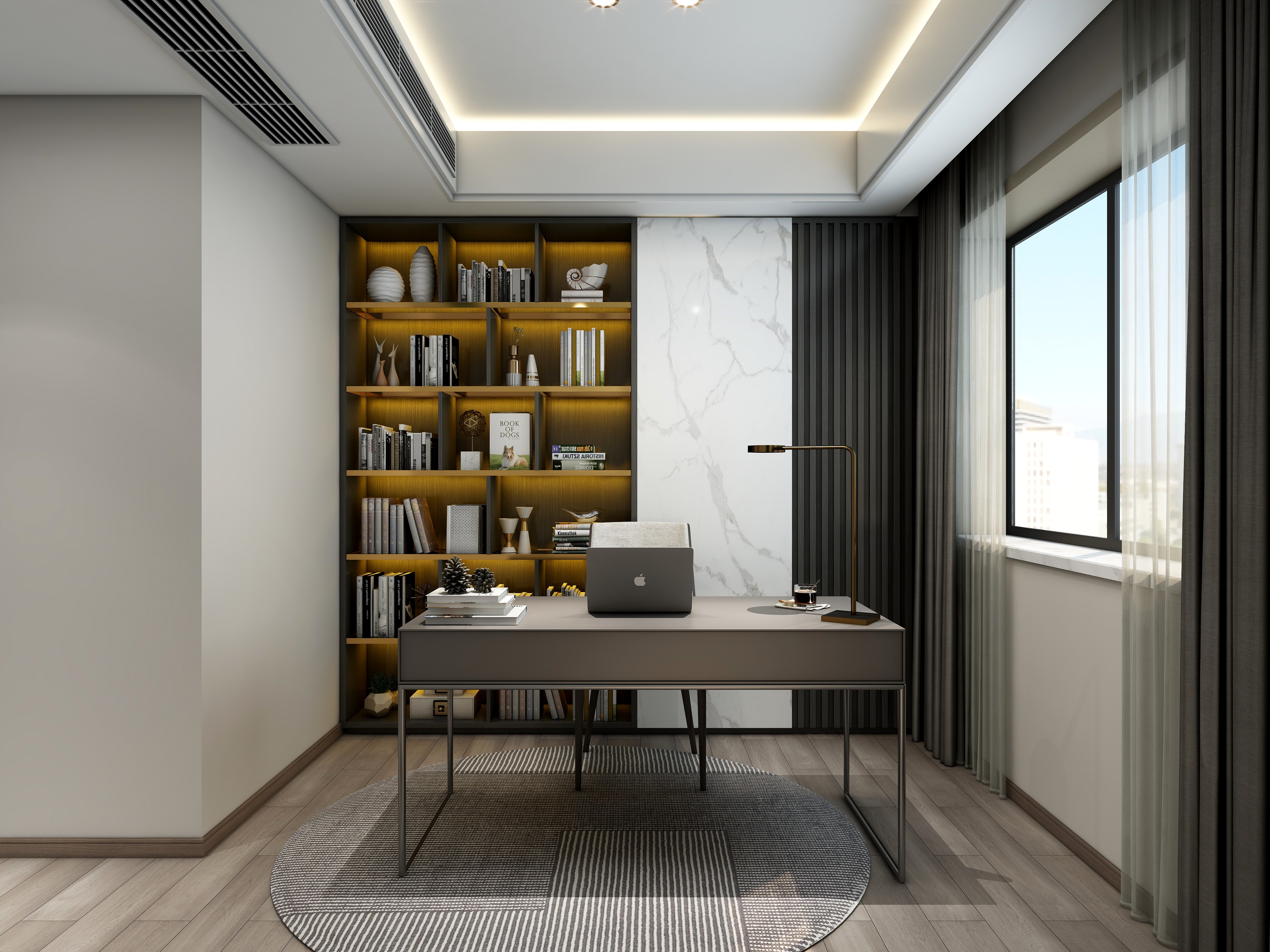 至简名设一钱春-【旧梦一场】现代风格大平层装修效果图