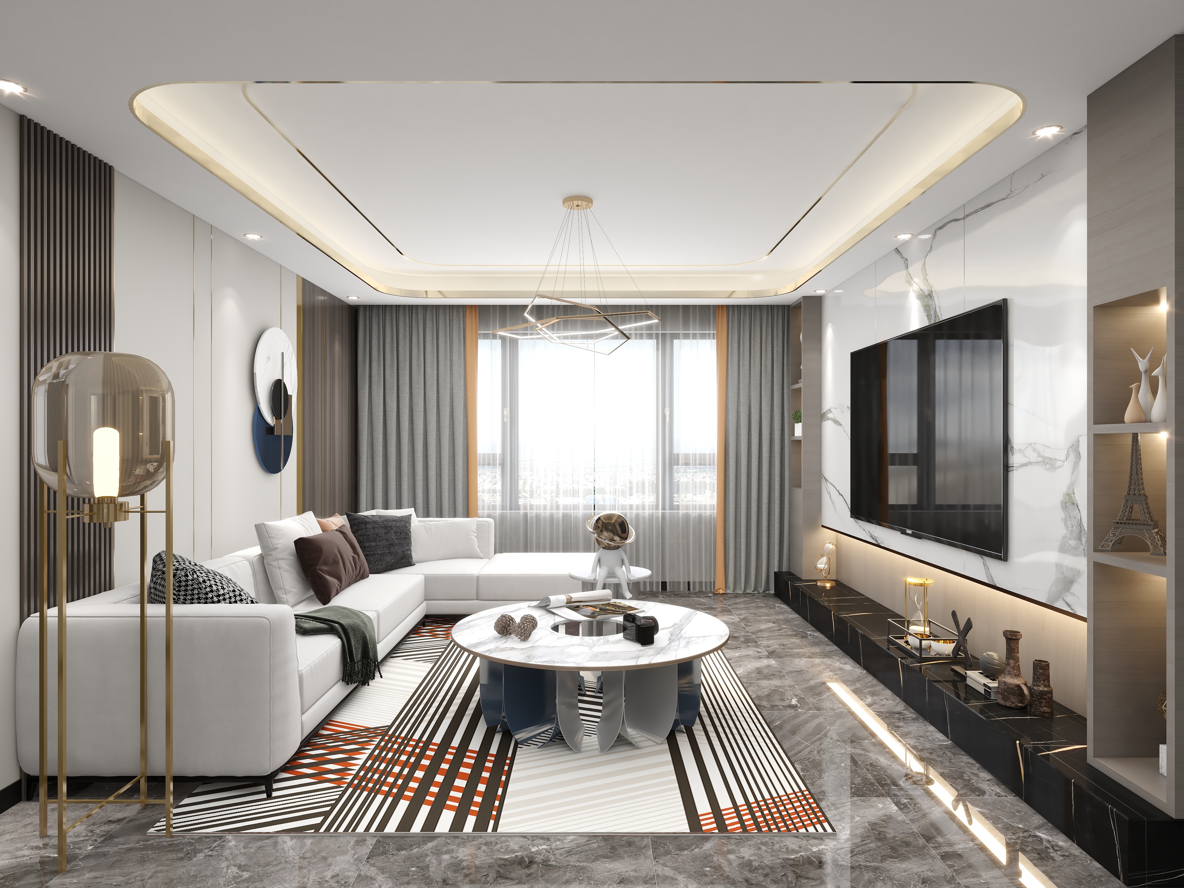 李青越-现代轻奢装修效果图