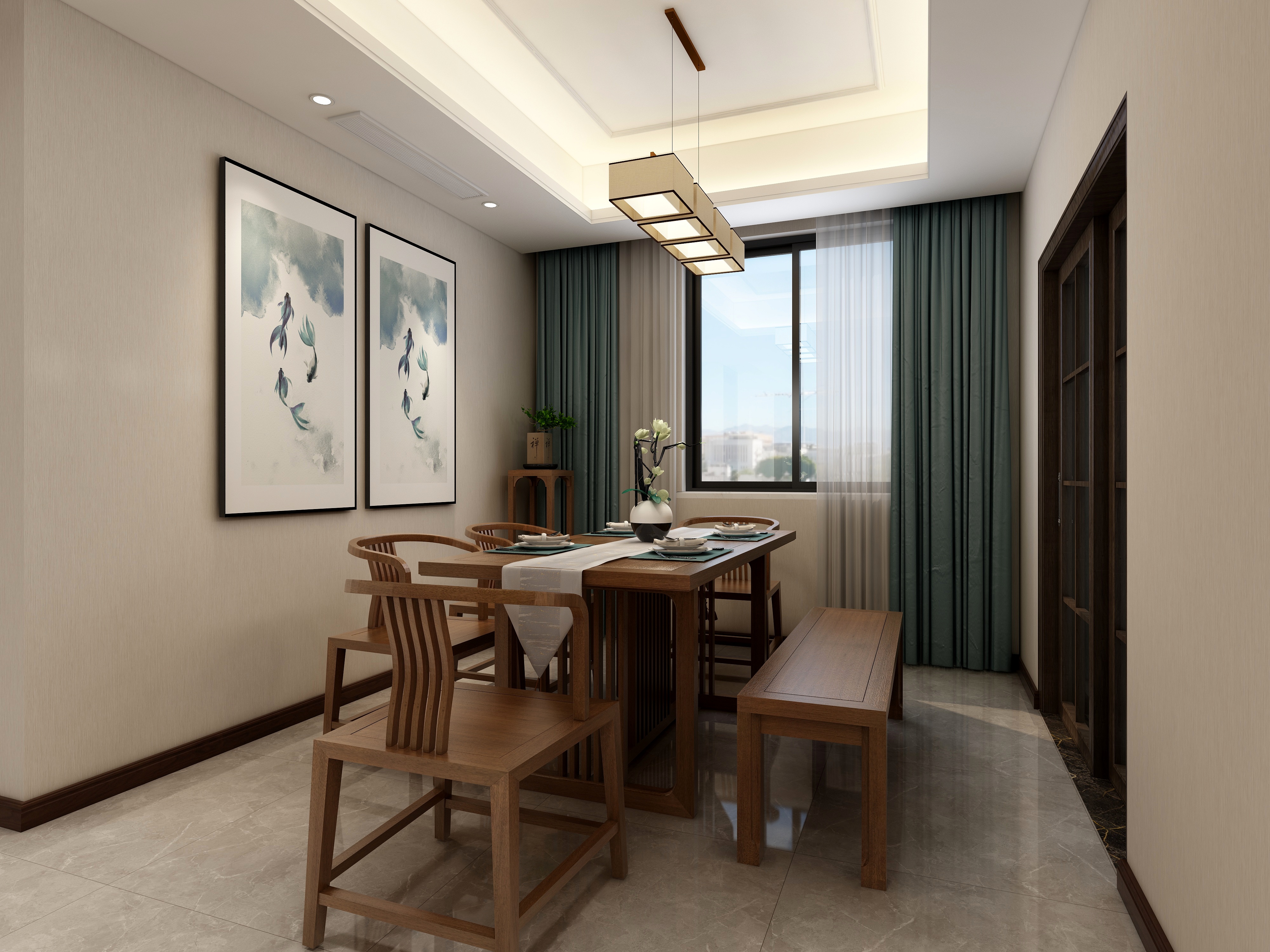 装点空间设计-交大创新港160㎡户型新中式A-副本-装修设计方案