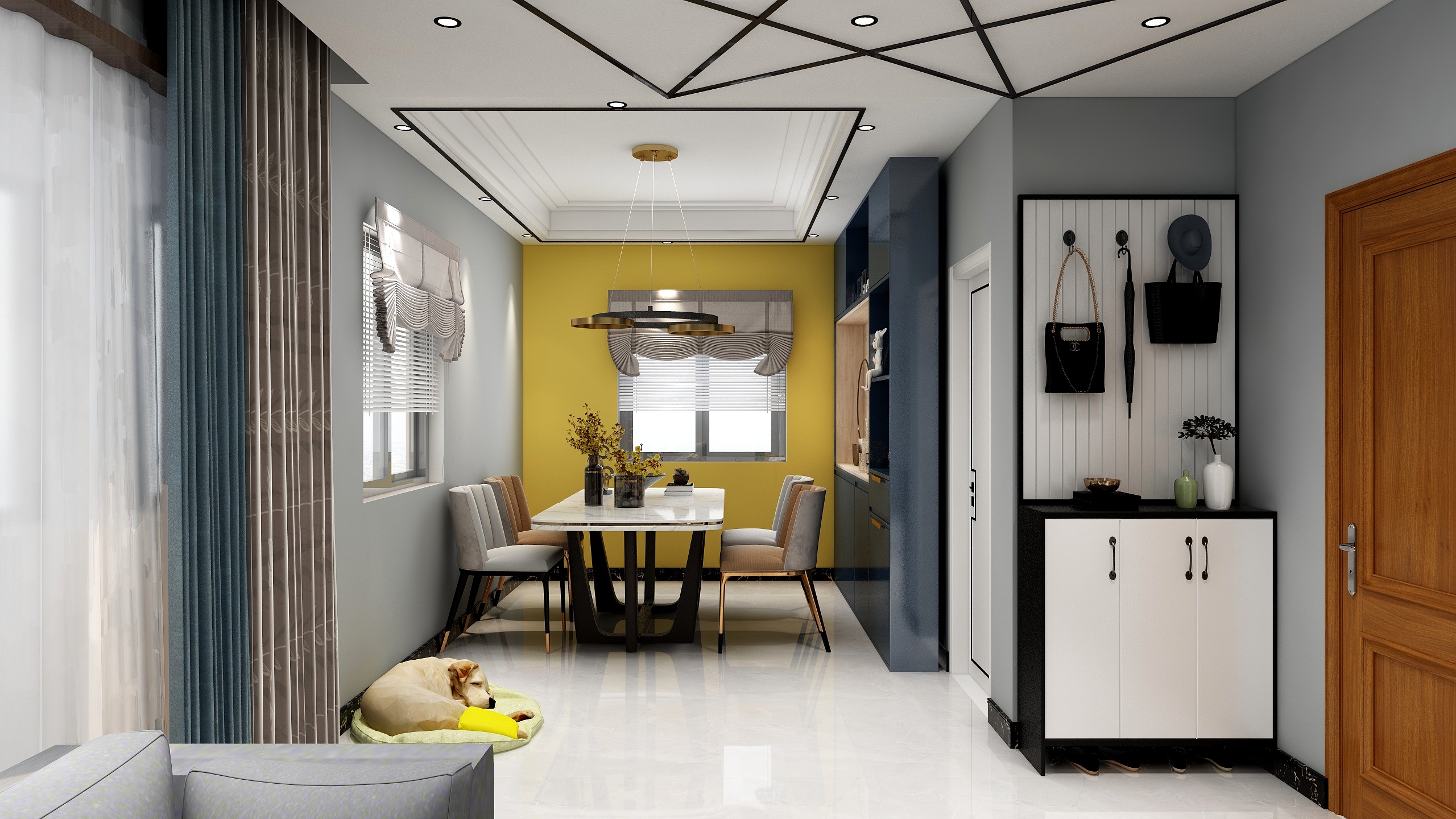 刘晓辉-瑞和园89.50㎡B户型3室2厅1卫-装修设计方案