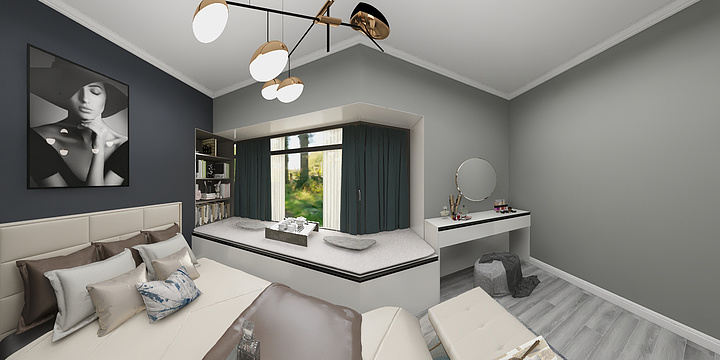 设计师张小昊-香山听泉97-1-201-装修设计方案