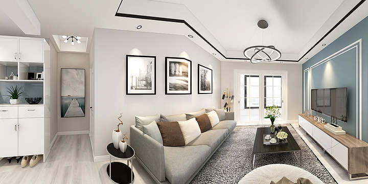 伯牙觅子期-蔡甸 杨总 方兴小区  效果图-装修设计方案