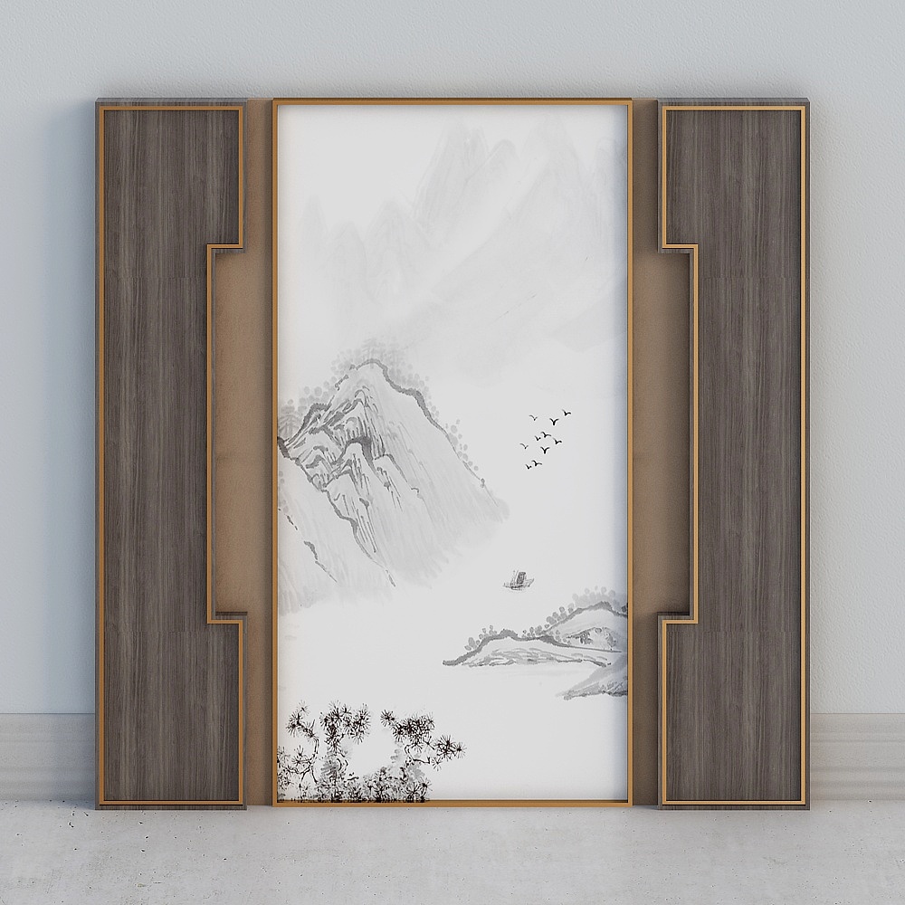 侧面背景墙