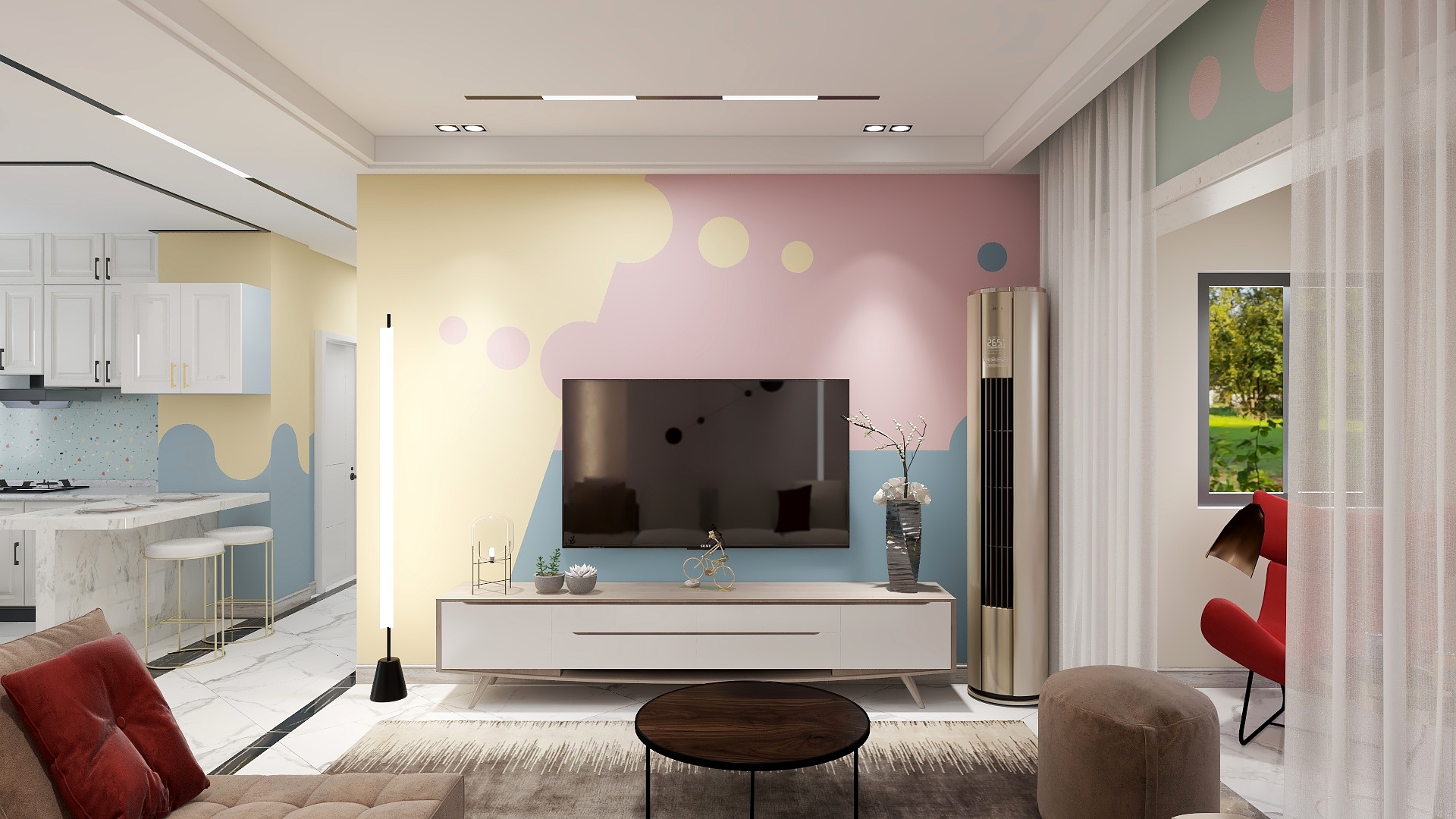 阿旭设计工作室-82方海德公园二居装修效果图