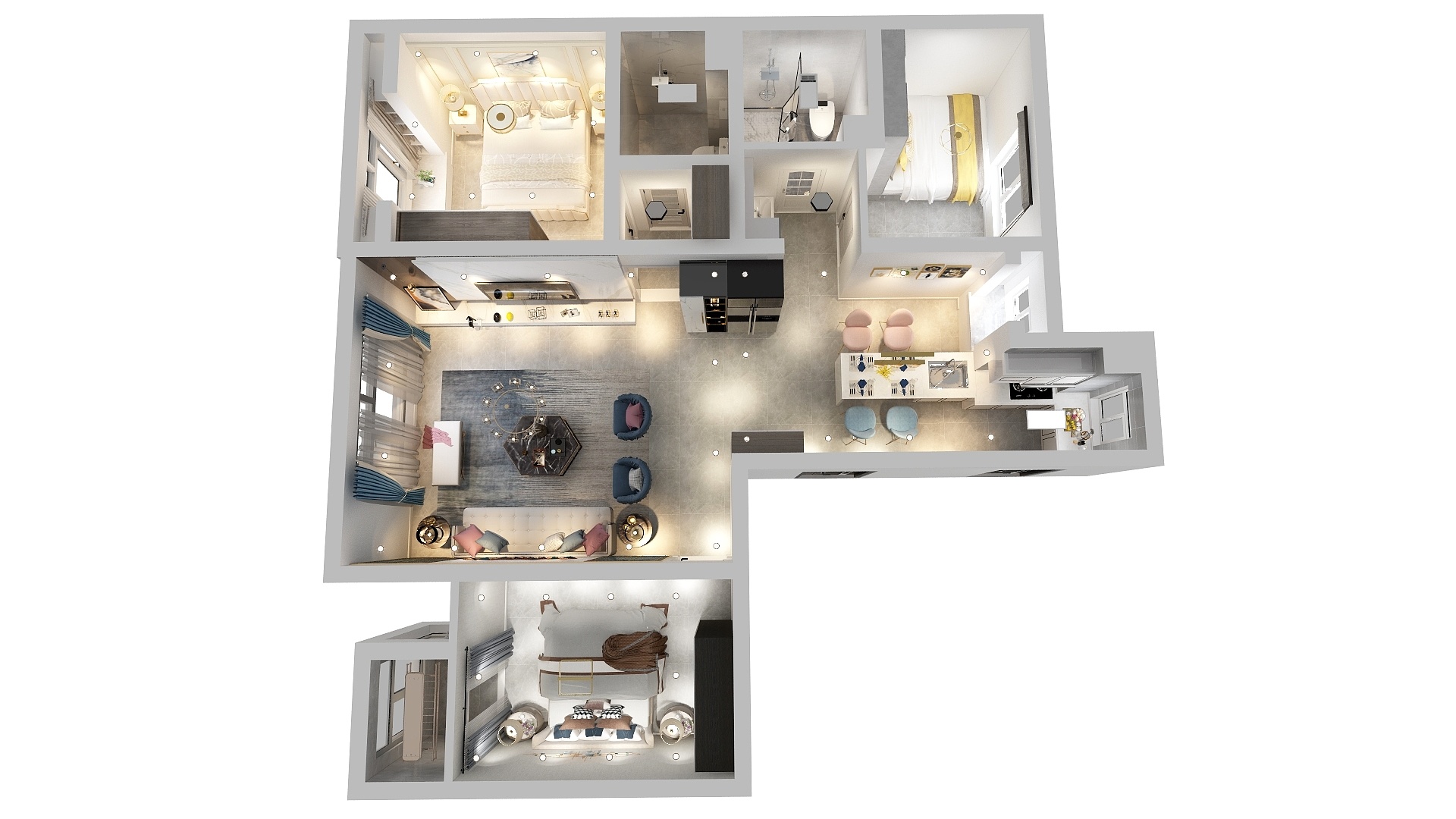 吉宅新装JgpT-1-203轻奢-完-装修设计方案