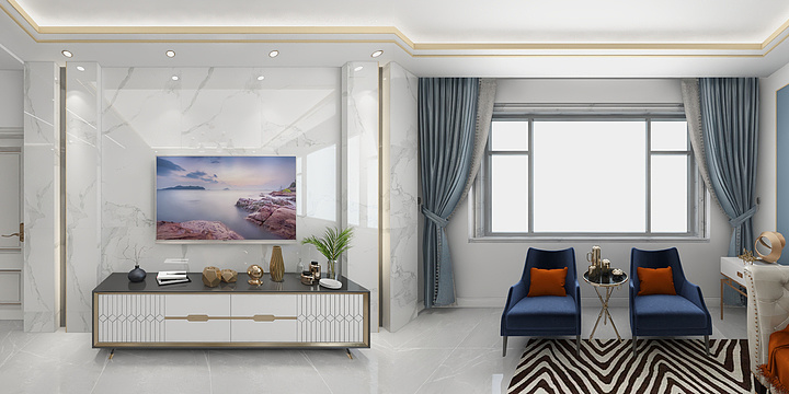 全案设计师何帅-35#样板间2单元-401-装修设计方案