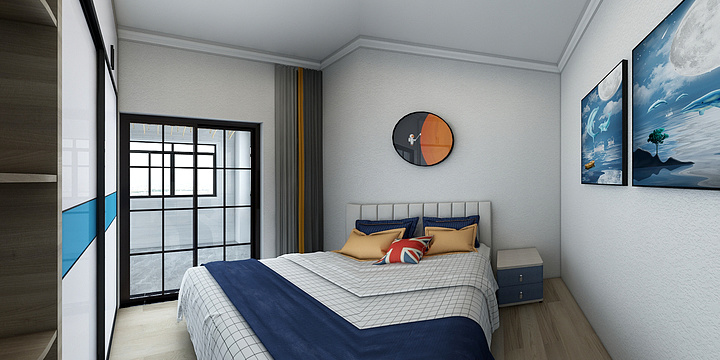 见涩起意-瑞和园89.50㎡B户型3室2厅1卫-装修设计方案