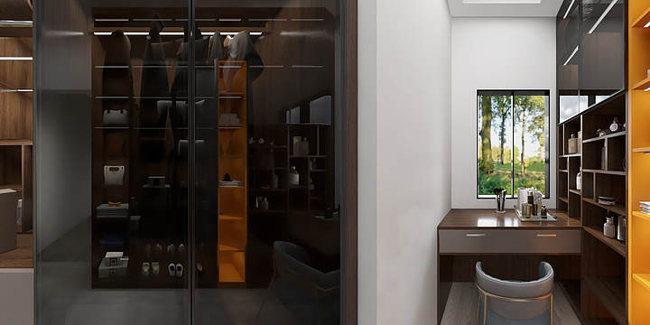 LANYN-富豪山庄女儿房衣帽间-装修设计方案