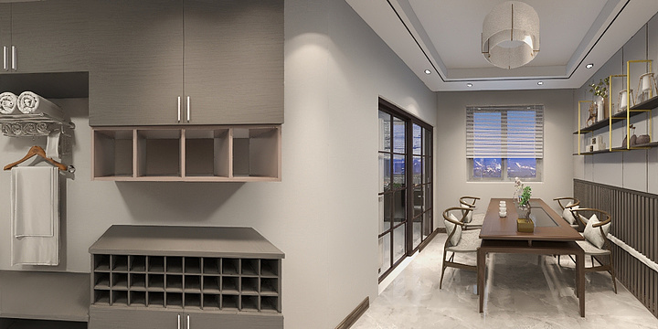 朱迪的-书苑居一层-装修设计方案