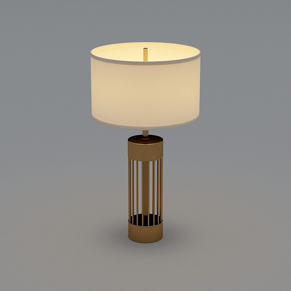 36-美式-简美·旧时光-06 灯具-客厅-台灯3D模型