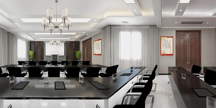 圣川装饰-千人桥中学会议室改造工程-装修设计方案