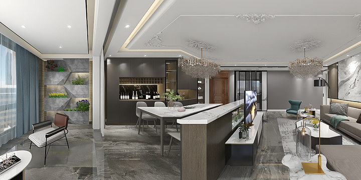 一贪图-公园壹号18#703-装修设计方案