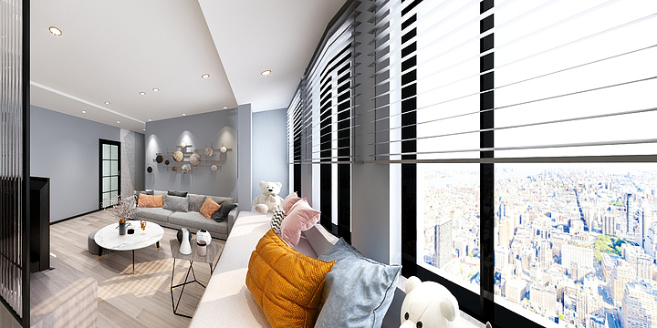 H一Der-瑞和园89.50㎡B户型3室2厅1卫-装修设计方案