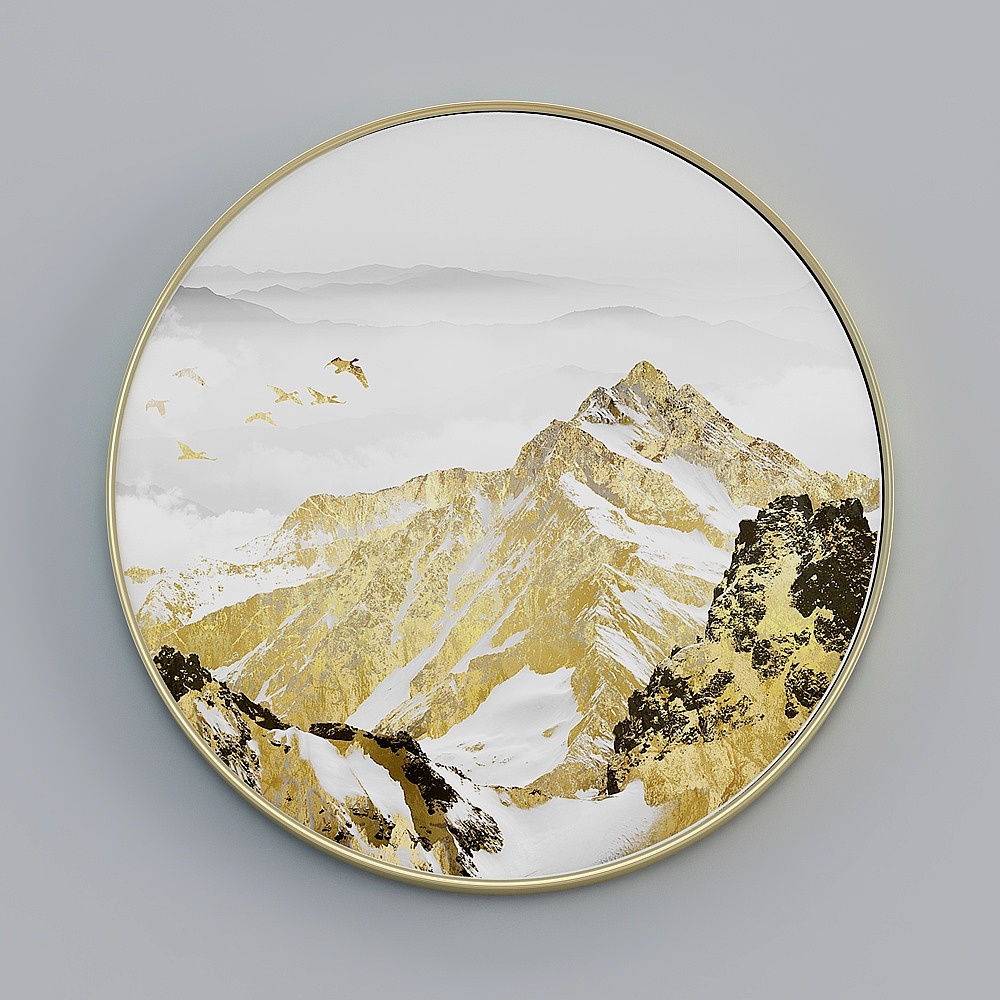 臣萱全屋配画-现代客厅玄关装饰画-单幅-锦绣山河G
