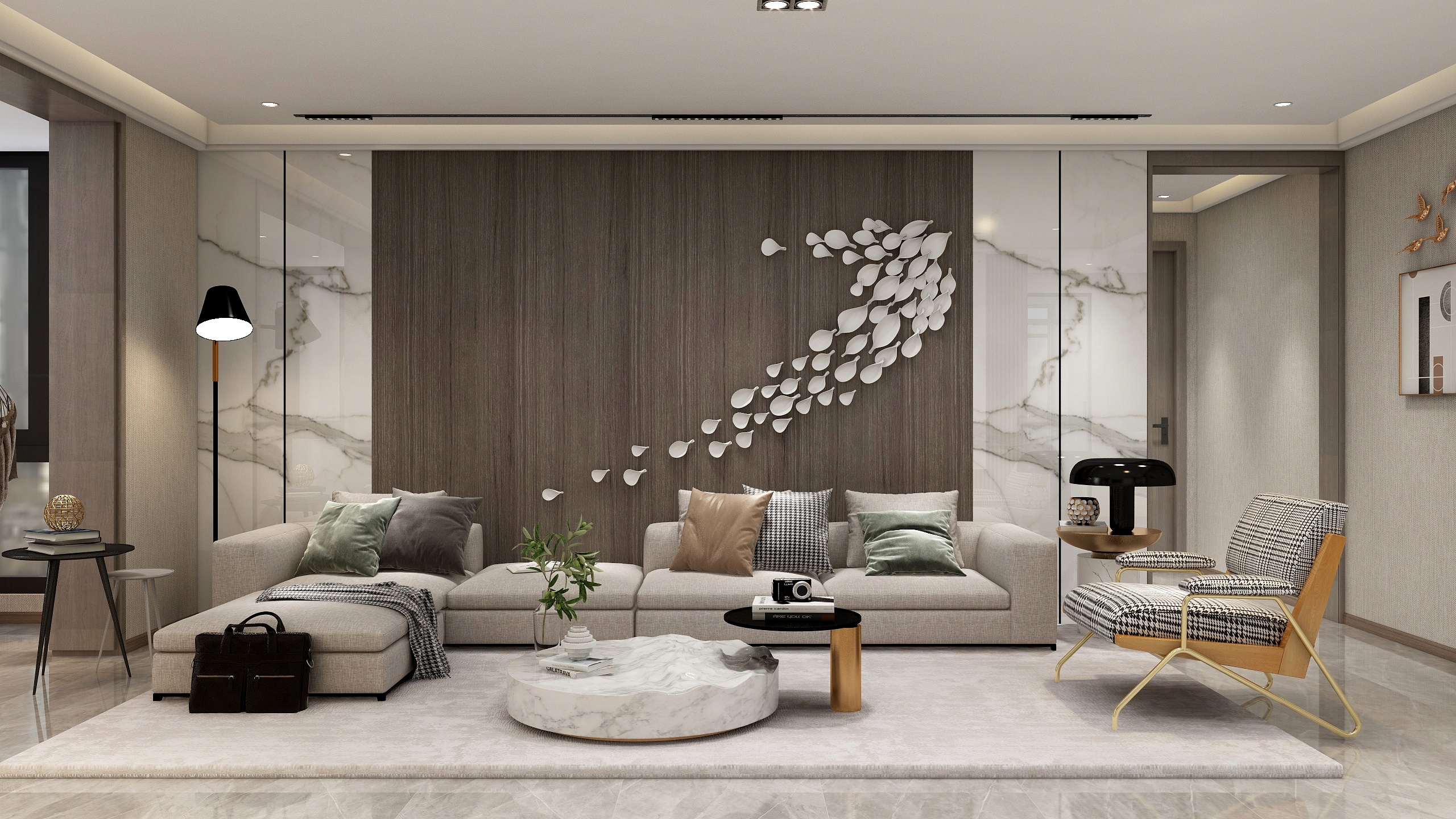 张煜强煜境设计-《推荐》一150平米现代轻奢3房装修效果图