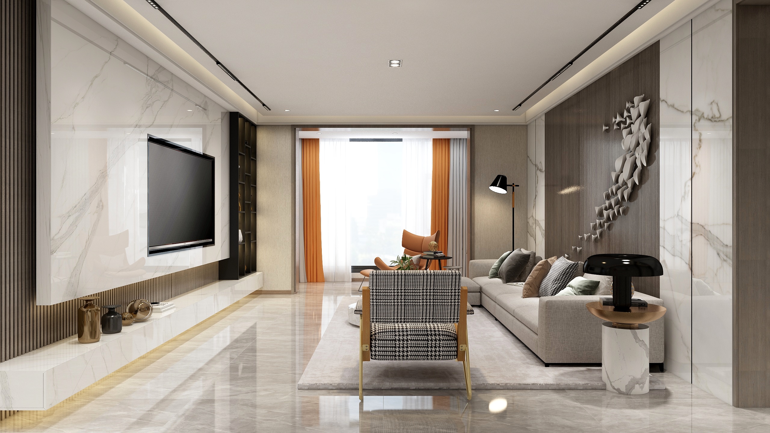 张煜强煜境设计-《推荐》一150平米现代轻奢3房装修效果图