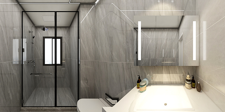 中原战区南阳白雪-邓县森林半岛2号楼1单元16楼客卫新-装修设计方案