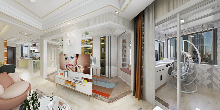 Aries丨立冬-德信海德公园83.00㎡A2’3室2厅1卫1厨-装修设计方案