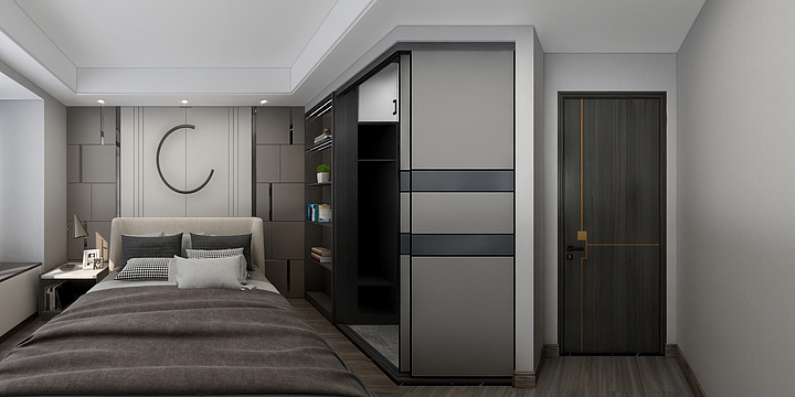 精稚设计-城投7-2603艺术漆-装修设计方案