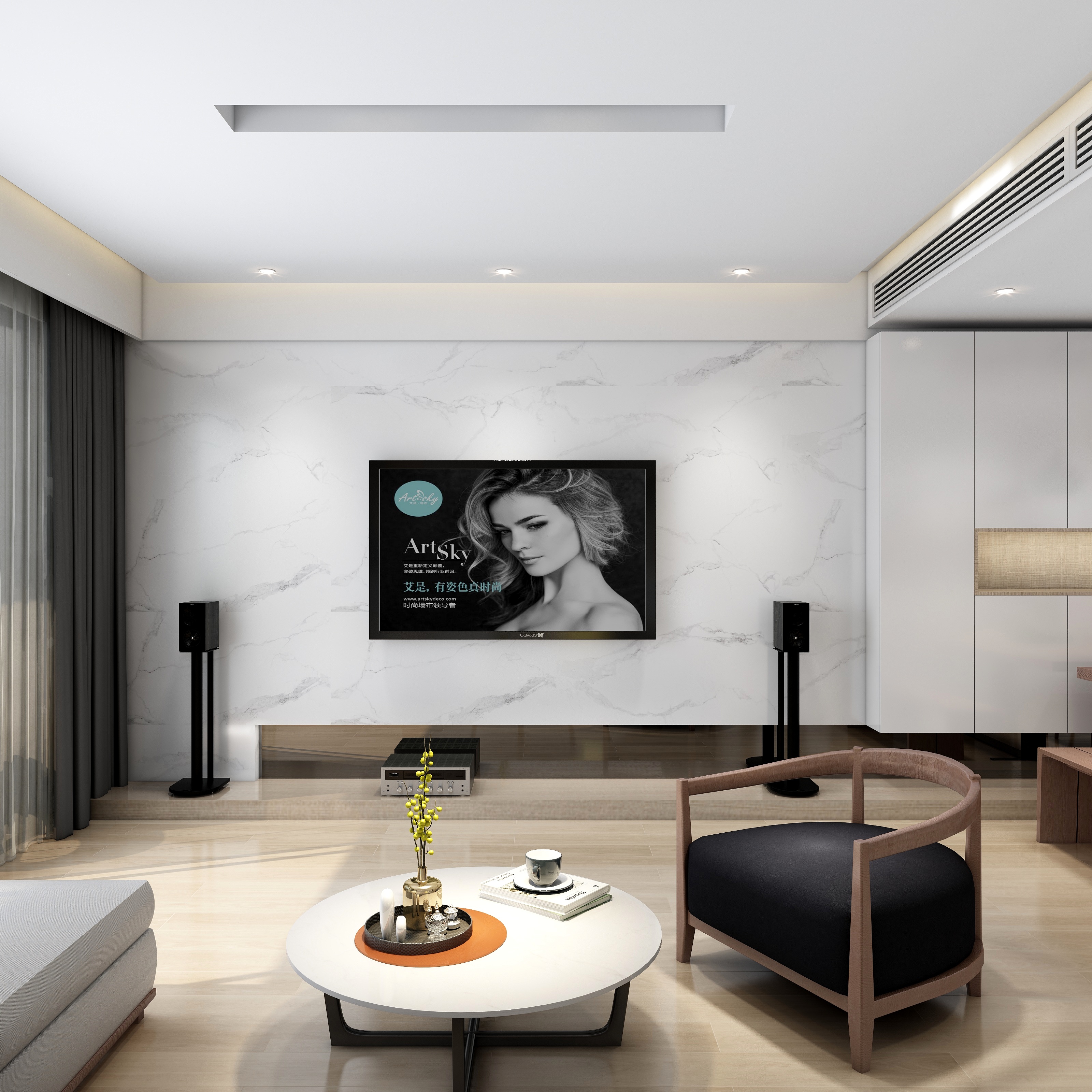 北风设计-135平方米日式风格-装修设计方案