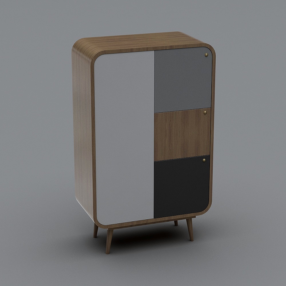 宿舍床-柜子3D模型