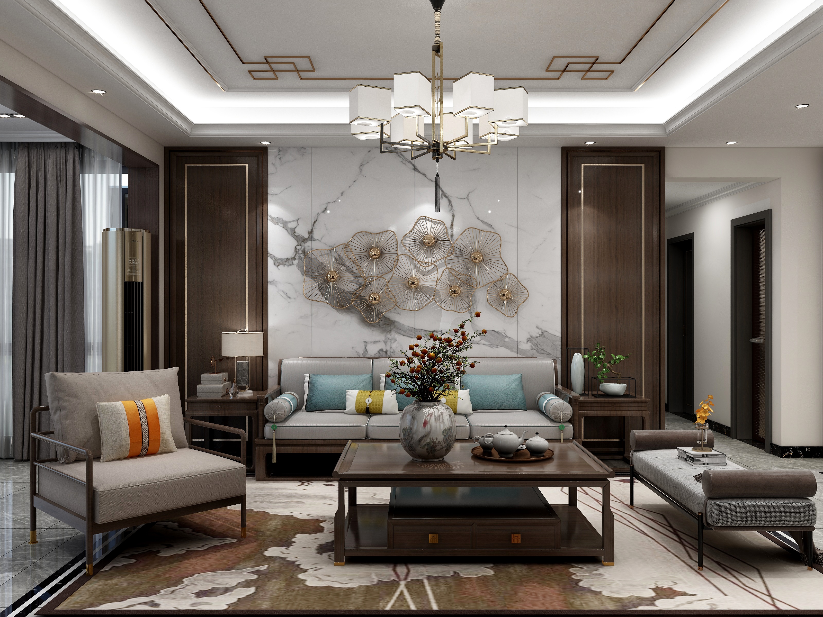 至简名设-文稳康-《鸣》215平新中|四居室装修效果图