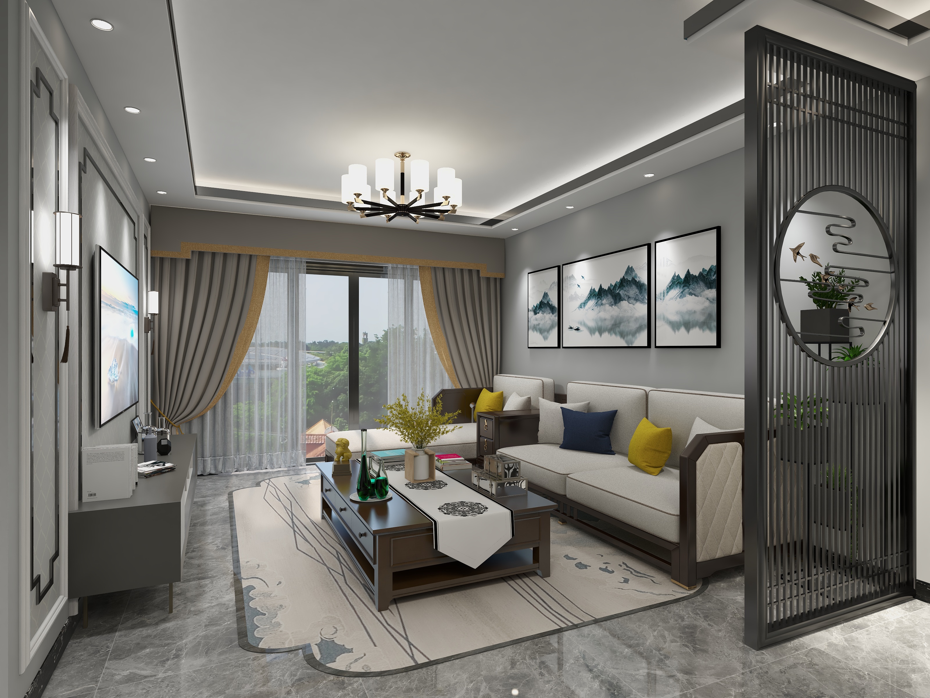 扈原野-新中式-东盟国际商贸城C-1-03郭哥雅居-装修设计方案